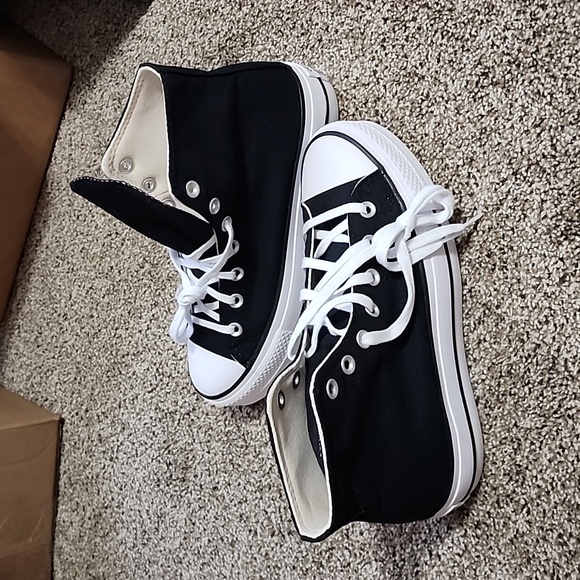 Converse Black Platform Sneakers - Picture 3 of 6